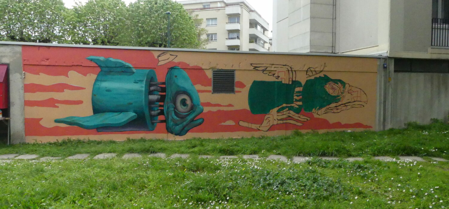 Réalisation de la fresque de Bungle Ced